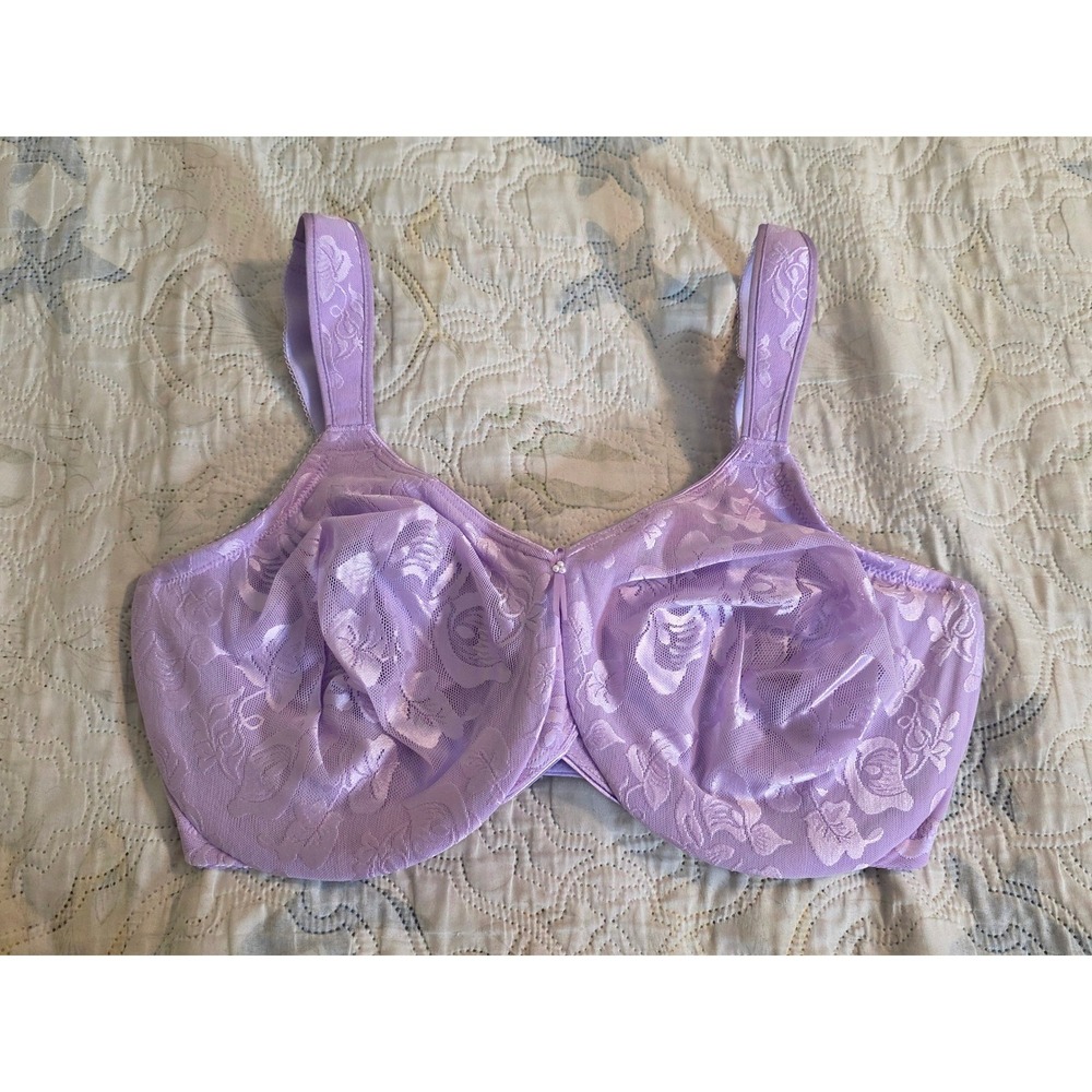 Wacoal Awareness Underwire Bra 85567 Lavender Purple Floral Lace 38DDD